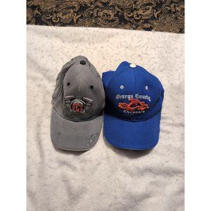 Orange County Choppers 2X Hats Blue And Gray Embroidered